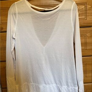 GAP Women's White Long Sleeve Tee with Back Detail